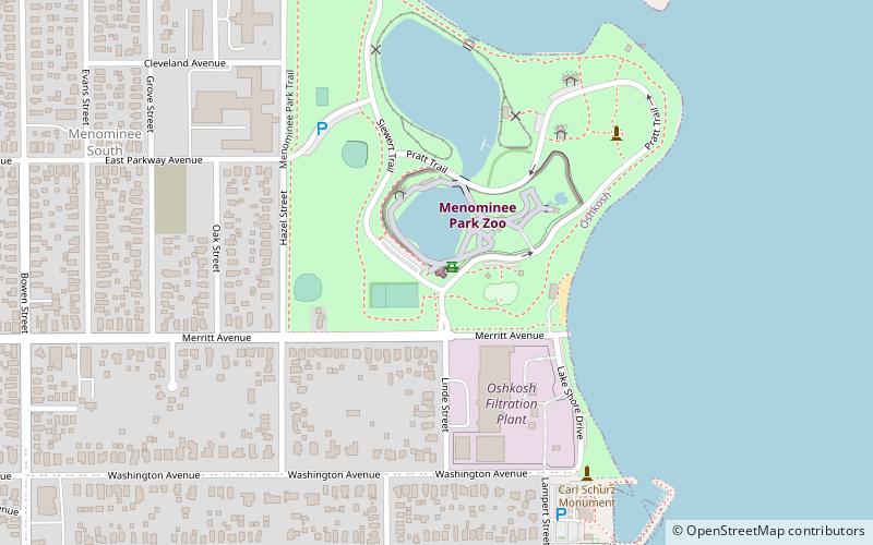 Menominee Park Zoo location map