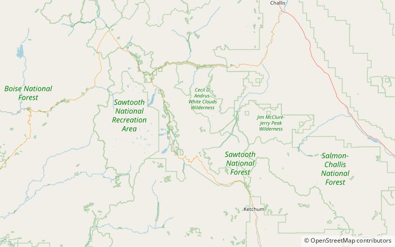 six lakes sawtooth national recreation area location map