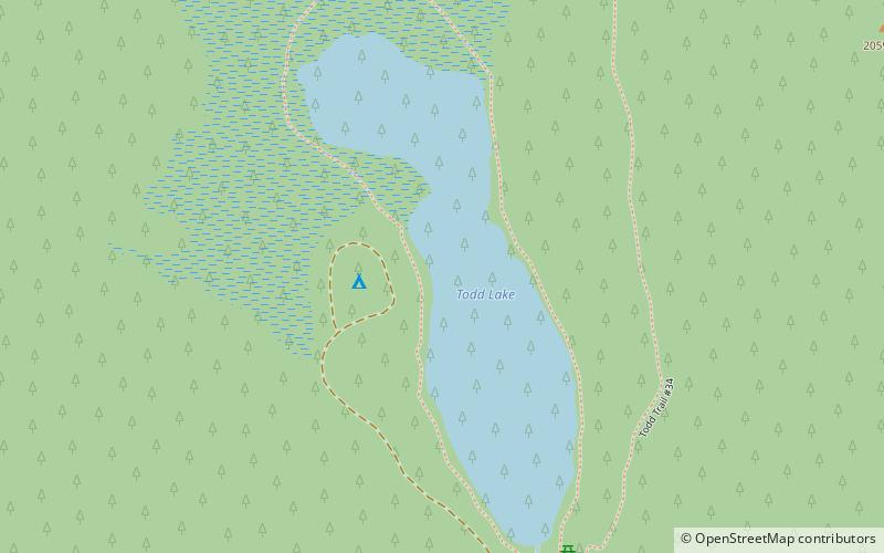 Todd Lake location map