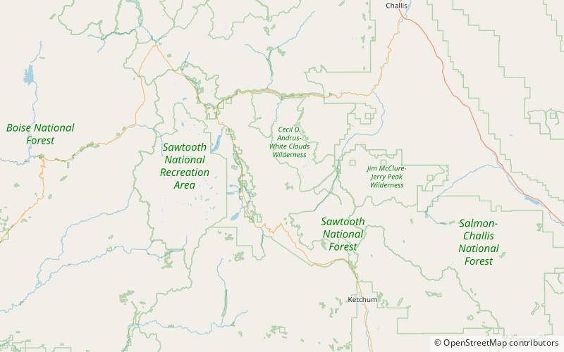 heart lake sawtooth national recreation area location map