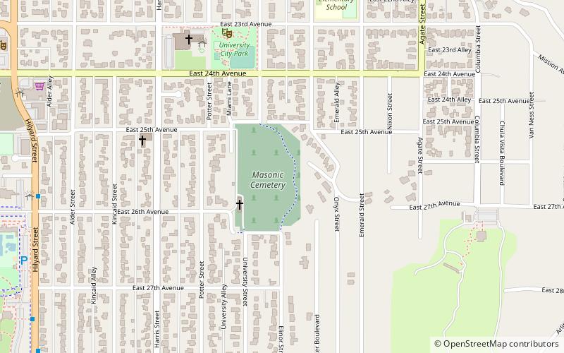 Eugene Masonic Cemetery location map