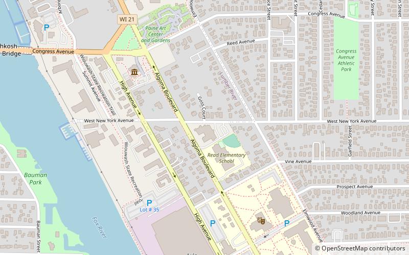 Algoma Boulevard United Methodist Church location map