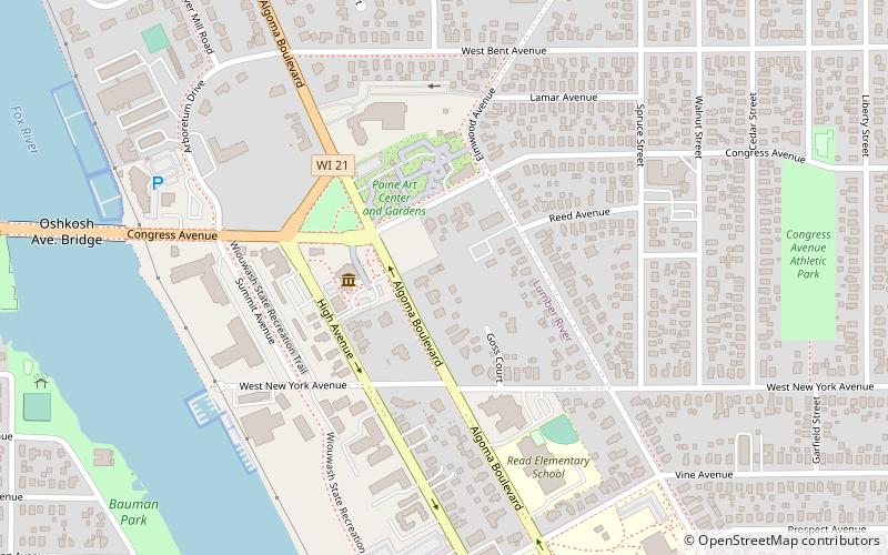 Algoma Boulevard Historic District location map
