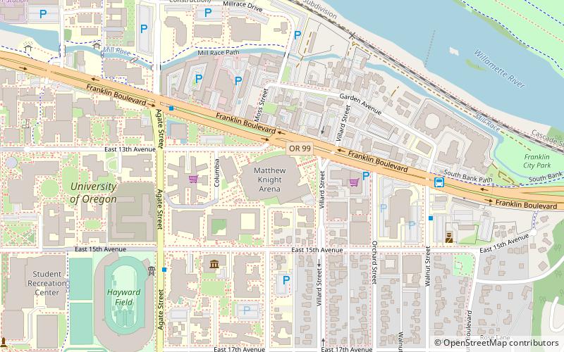 Matthew Knight Arena location map