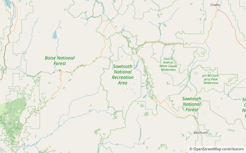 packrat lake sawtooth wilderness location map