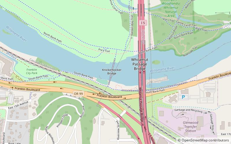 Knickerbocker Bicycle Bridge location map