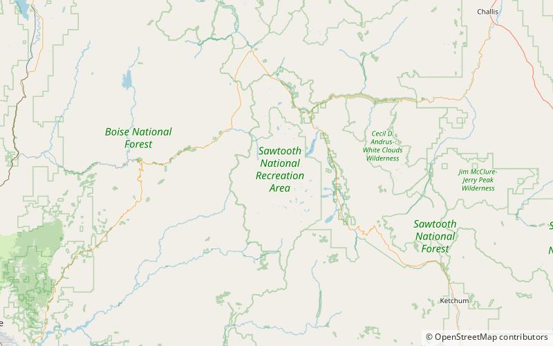 limber lake sawtooth wilderness location map