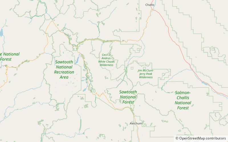 castle lake white clouds wilderness location map