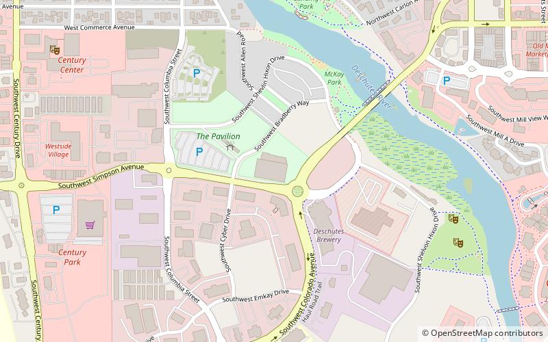 simpson pavilion bend location map