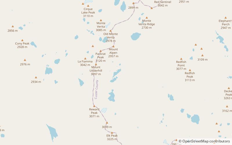 Upper Redfish Lakes location map