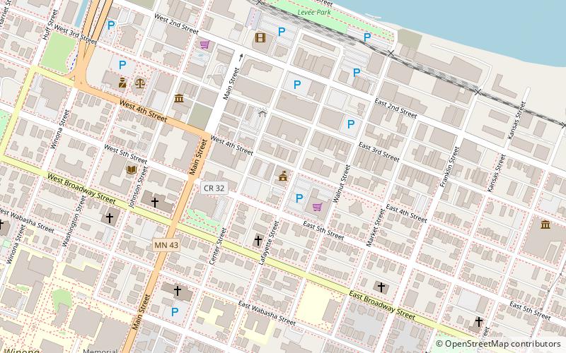 Winona City Hall location map