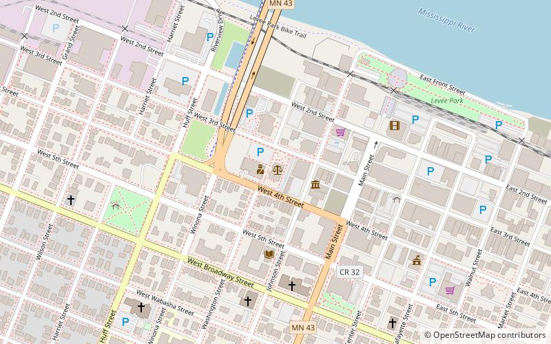 Winona County Courthouse location map