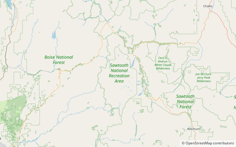 meadow lake sawtooth wilderness location map