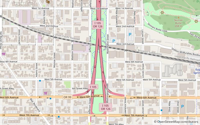 washington jefferson park eugene location map