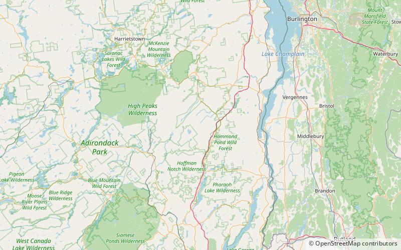 Dix Mountain Wilderness Area location map