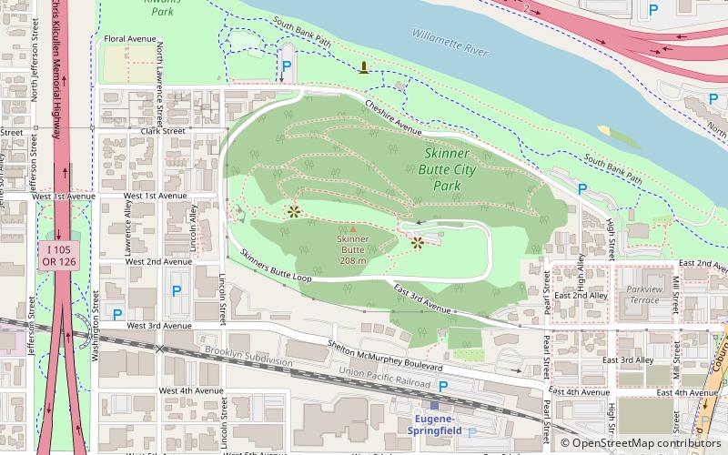 Skinner Butte location map