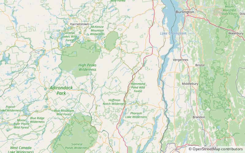 south dix adirondack park location map