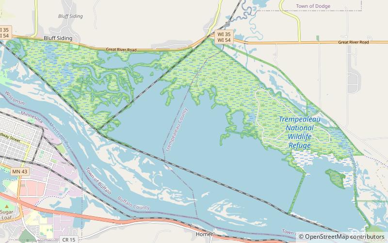 Trempealeau National Wildlife Refuge location map