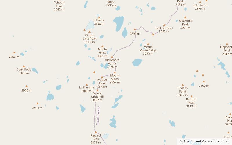 packrat peak sawtooth wilderness location map