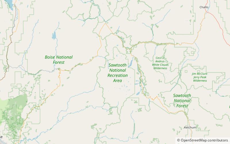 cony lake sawtooth wilderness location map