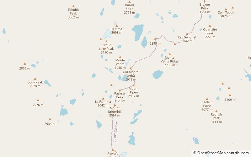 warbonnet lake sawtooth wilderness location map