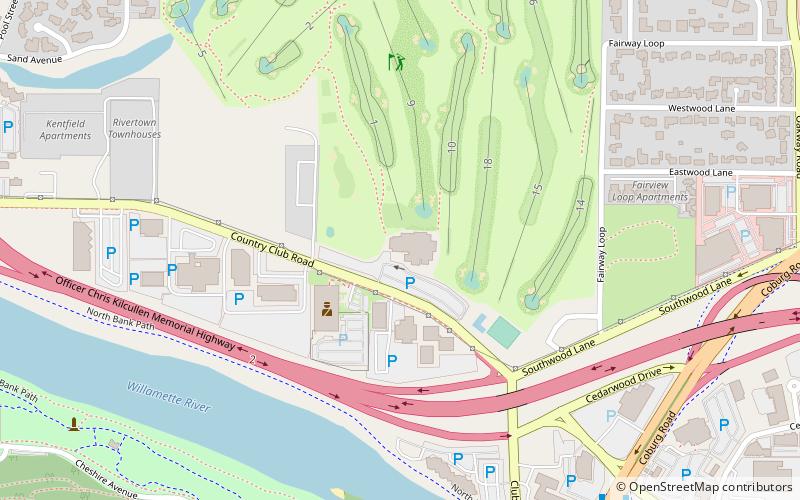 Eugene Country Club location map