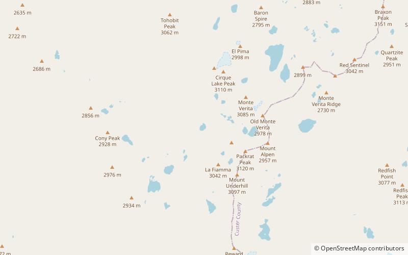 blue rock lake sawtooth wilderness location map