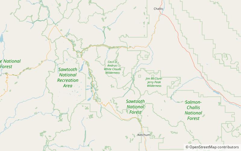 lodgepole lake white clouds wilderness location map