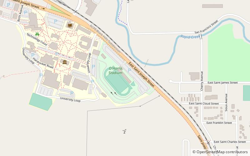 oharra stadium rapid city location map