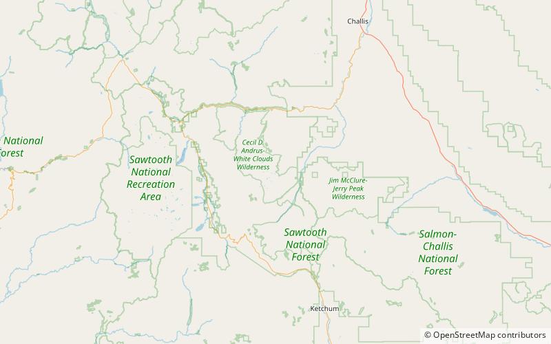 willow lake white clouds wilderness location map