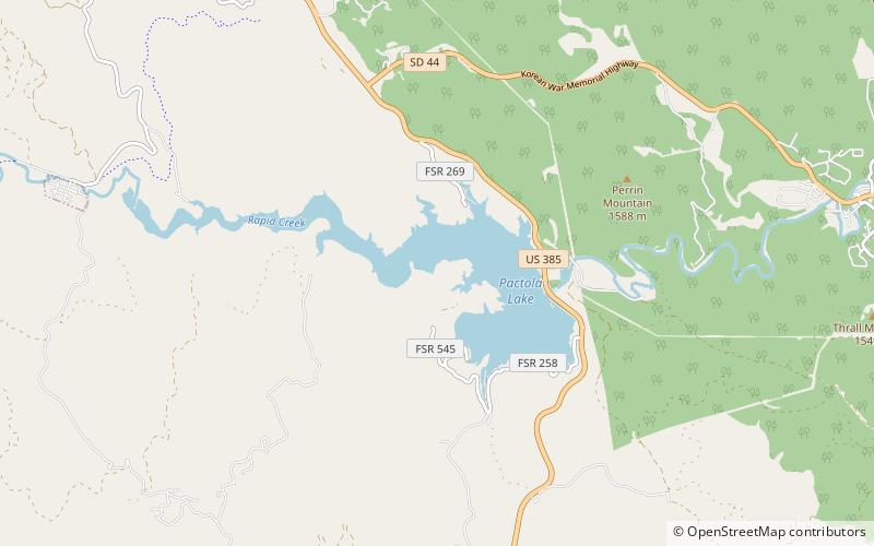 Pactola Lake location map