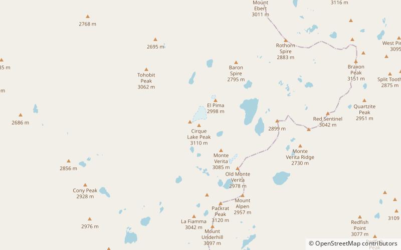 Cirque Lake Peak location map