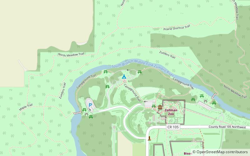 Oxbow Park and Zollman Zoo location map