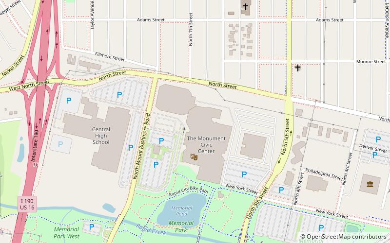 Rushmore Plaza Civic Center location map