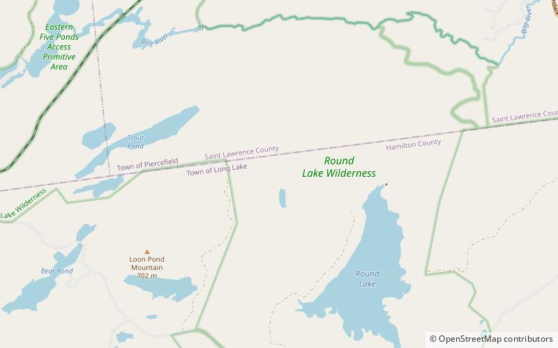 Round Lake Wilderness location map