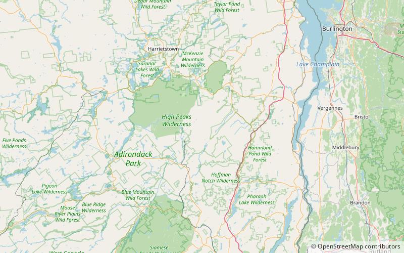 mount redfield high peaks wilderness area location map