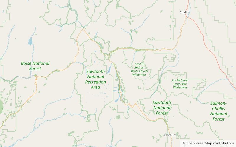 idaho rocky mountain ranch sawtooth national recreation area location map
