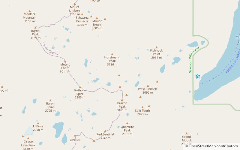 mount iowa sawtooth wilderness location map