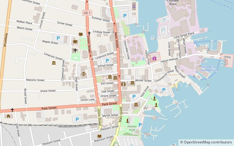 harbor square gallery rockland location map