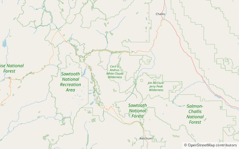 hook lake white clouds wilderness location map