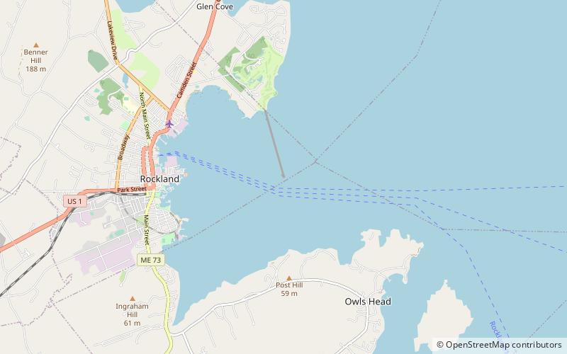 Rockland Harbor Breakwater Light location map