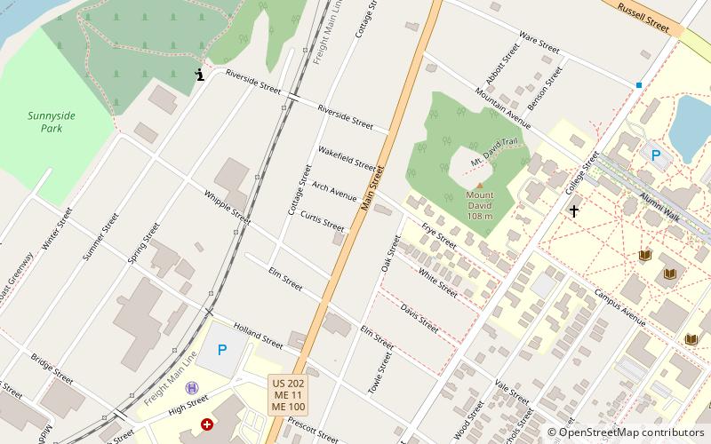 Main Street–Frye Street Historic District location map