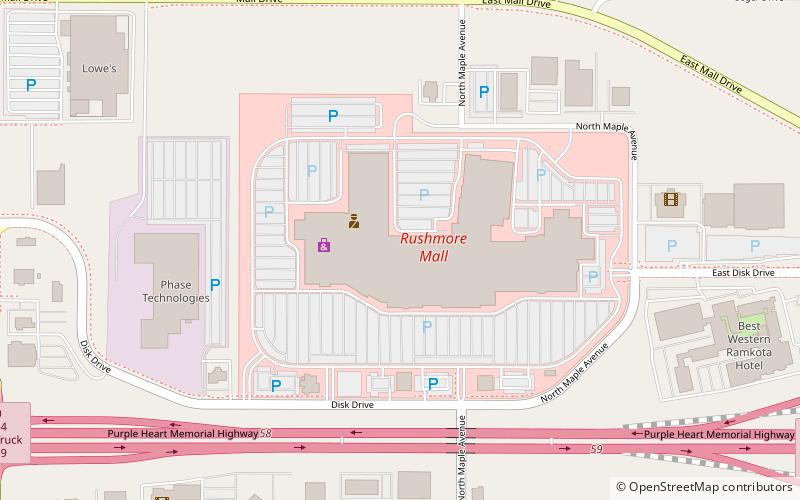 Rushmore Mall location map