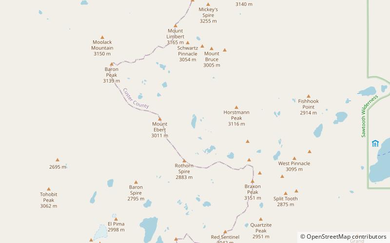stevens lakes sawtooth wilderness location map