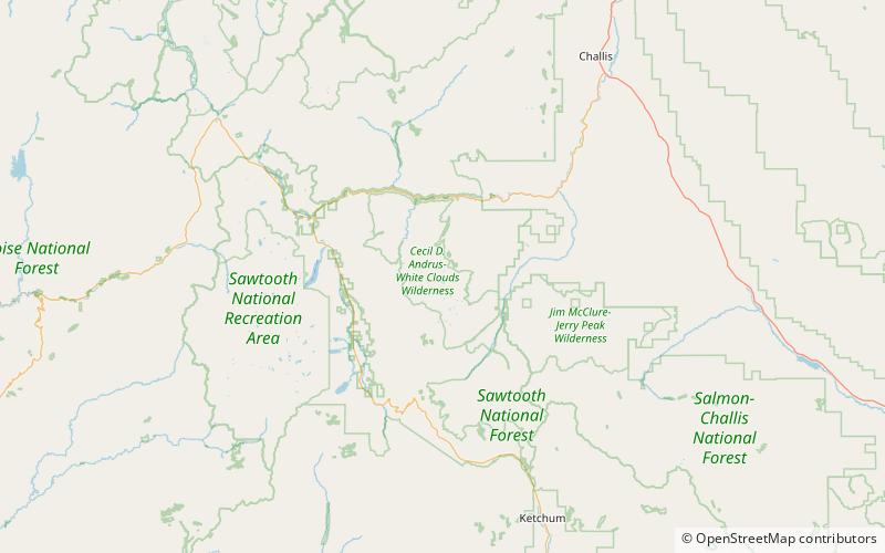 slide lake white clouds wilderness location map