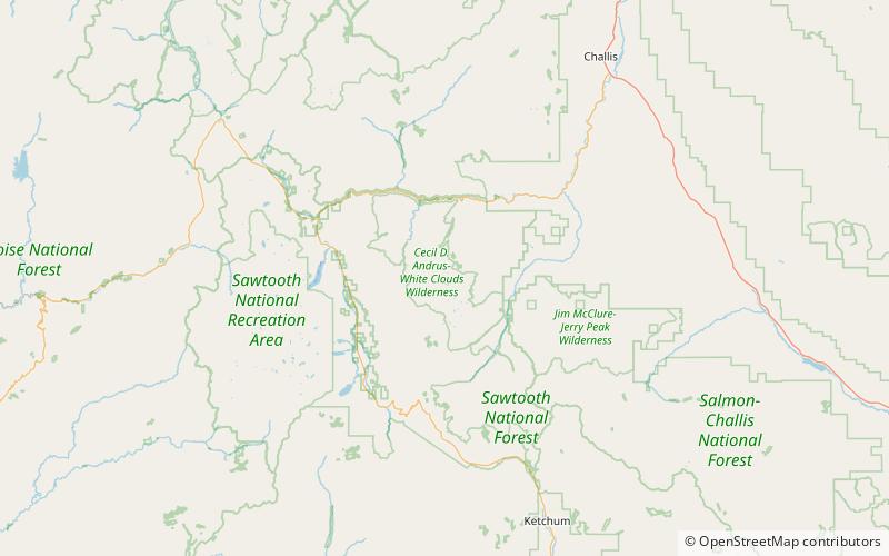 neck lake white clouds wilderness location map