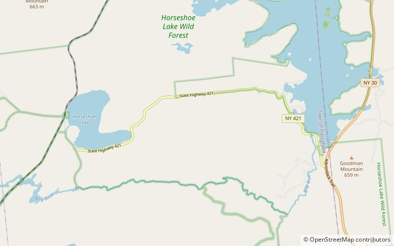 newton falls reservoir round lake wilderness area location map