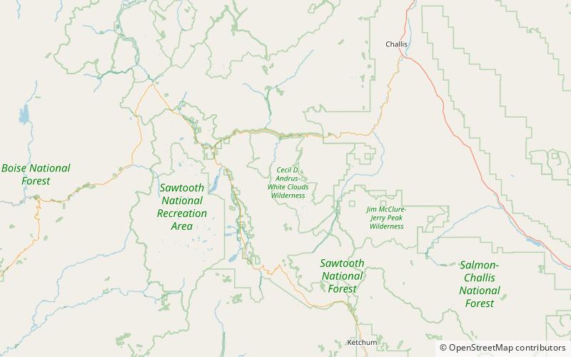 White Cloud Peak 5 location map