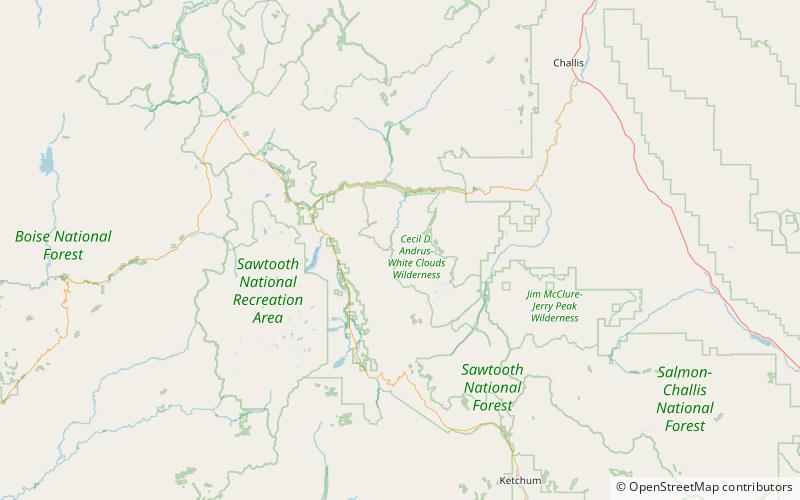 bear lake white clouds wilderness location map