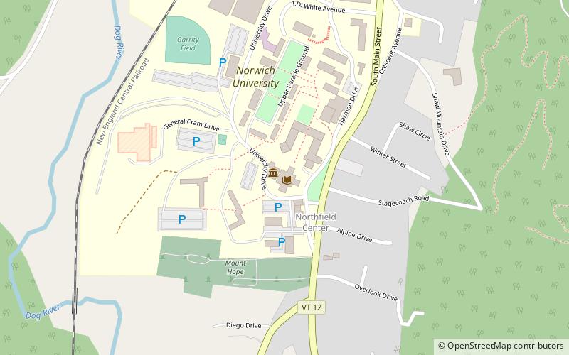 universite de norwich northfield location map